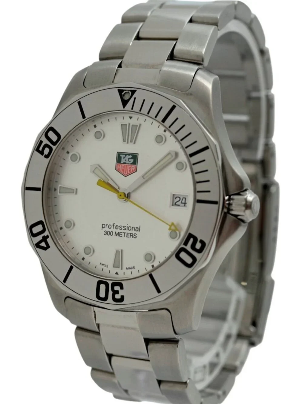 Men's 39mm Tag Heuer Aquaracer 300M Silver Dial Swiss Made Watch! Ref: WAB1111!